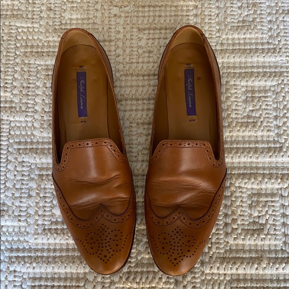 Ralph Lauren Shoes - Ralph Lauren Purple Label Tan Leather Loafers